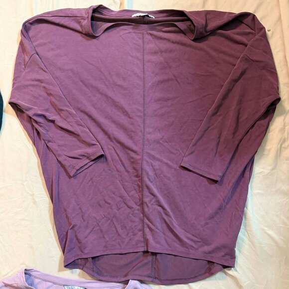 THREE Ophelia Roe Dolman Style 3/4 sleeve tops, SIZE SMALL, 1 black & 2 purple - Picture 10 of 13